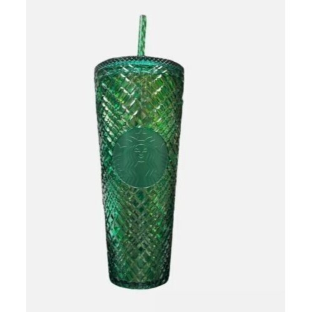 Starbucks Fall 2022 Emerald Green Jeweled Venti 24 oz. Cold Tumbler New